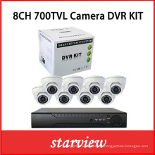 8CH DVR Kits + 700tvl Sony CCD caméras intérieures